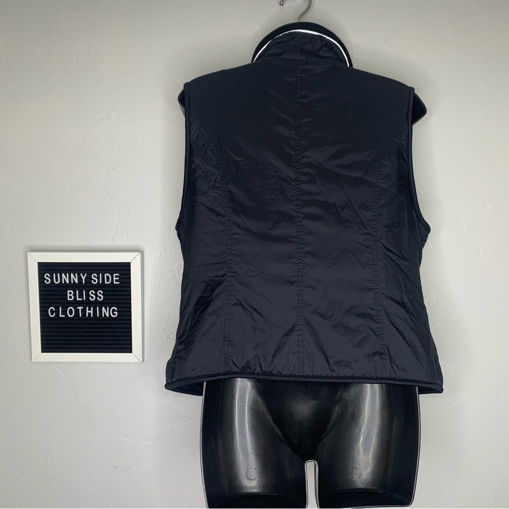 Bogner Black High Neck Puffer Outdoor Zip Vest Fleece Lined Size 8 Women’s - Picture 4 of 10